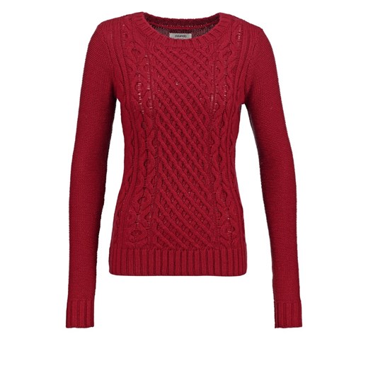 Zalando Essentials Sweter dark red zalando czerwony bez wzorów/nadruków