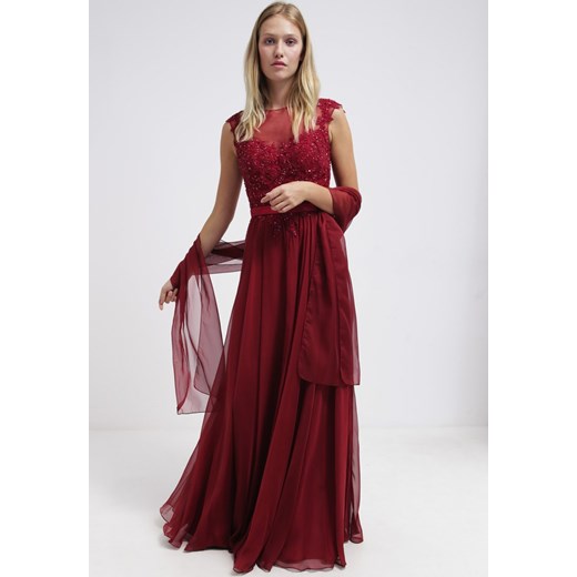 Luxuar Fashion Suknia balowa bordeaux zalando czerwony bez wzorów/nadruków
