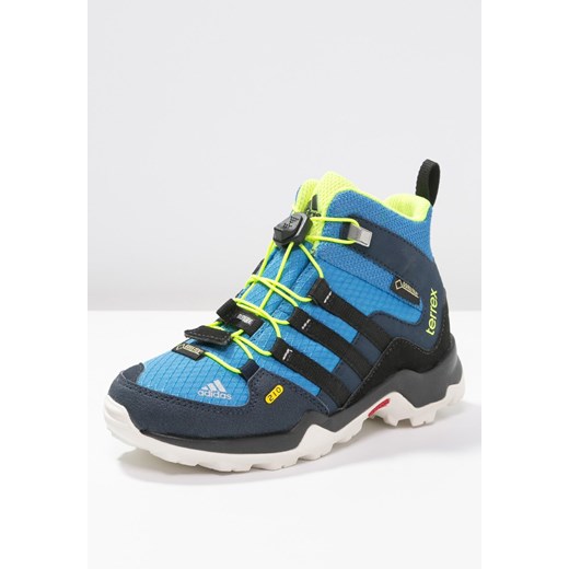 adidas Performance TERREX MID GTX Buty trekkingowe super blue/core black/solar yellow zalando niebieski ocieplane