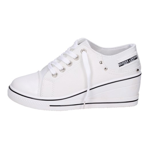 -30% Białe trampki koturn koturny XCORE 6921 suzana-pl szary casual