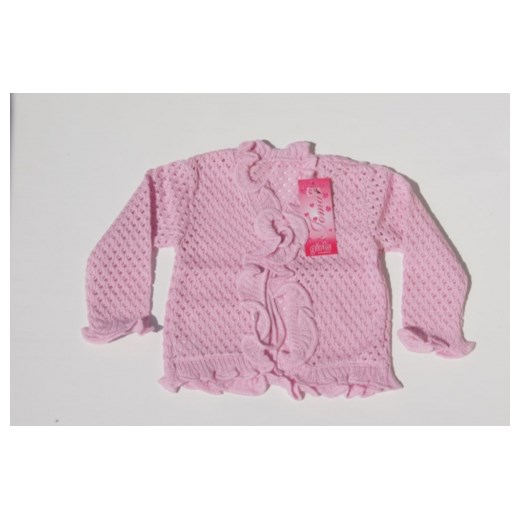Różowy, wiązany sweterek - rozm. 116 piccolino-sklep-pl rozowy akryl