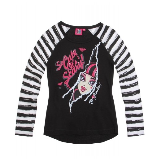 Bluzka dla dziewczynki z Monster High (czarna) - rozmiar 152 piccolino-sklep-pl czarny bawełna