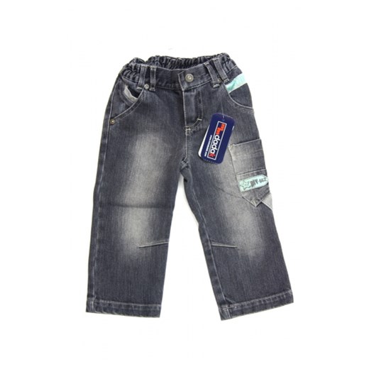 Spodnie chłopięce jeans rozmiar 80 piccolino-sklep-pl szary bawełna