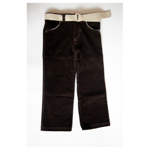 Spodnie chłopięce sztruksowe, brązowe - rozmiar 104 piccolino-sklep-pl czarny bawełna