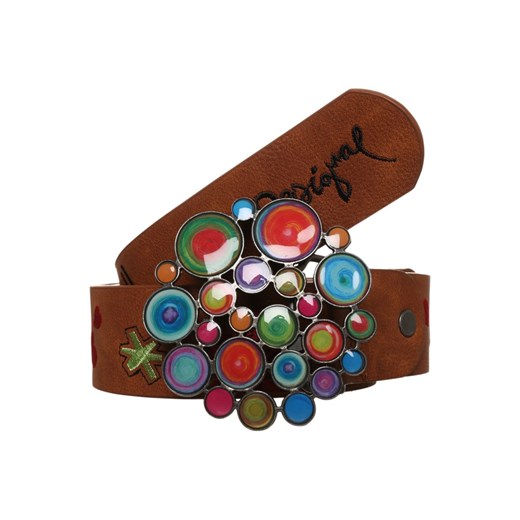 Desigual HEBILLA FLOWERS Pasek marron zalando brazowy boho
