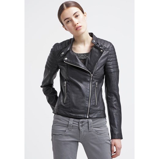 Goosecraft Kurtka skórzana black zalando szary casual