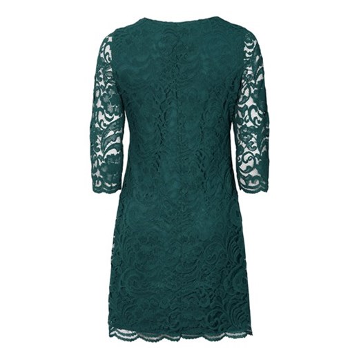 Sukienka halens-pl zielony rękawy