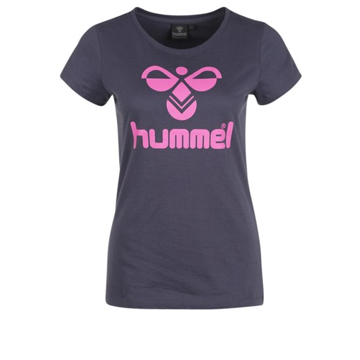 Hummel CLASSIC BEE  Tshirt z nadrukiem graphite/rose violet zalando szary bawełna