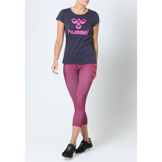 Hummel CLASSIC BEE  Tshirt z nadrukiem graphite/rose violet zalando fioletowy Bluzki sportowe