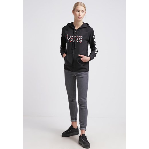 Vans CHECKER Bluza rozpinana black zalando bialy Bluzy z kapturem damskie