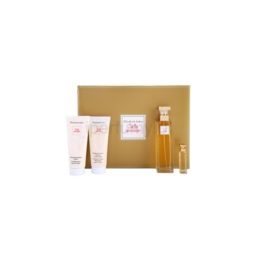 Elizabeth Arden 5th Avenue zestaw upominkowy IX. woda perfumowana 75 ml + woda perfumowana 3,7 ml + mleczko do ciała 100 ml + krem do ciała 100 ml + do każdego zamówienia upominek. iperfumy-pl brazowy 