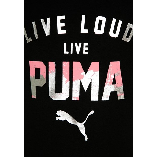Puma FUN Koszulka sportowa black zalando czarny Bluzki dziewczęce bawełniane