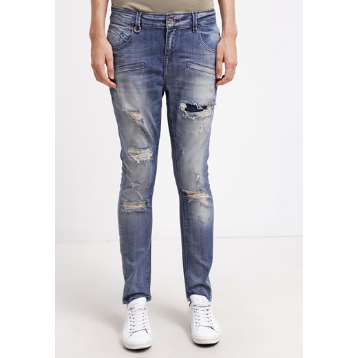 ONLY ONLLUCCA Jeansy Relaxed fit medium blue zalando bialy denim