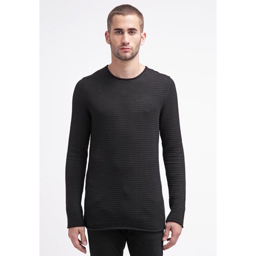 Selected Homme SHGARY Sweter black zalando  bez wzorów/nadruków