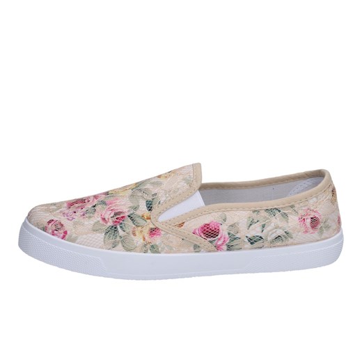 -30% Tenisówki trampki SLIP ON WISHOT 102 GO suzana-pl bezowy kwiaty