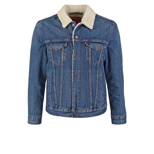 Levi's® TYPE 3 TRUCKER Kurtka jeansowa johnny sherpa zalando niebieski bawełna