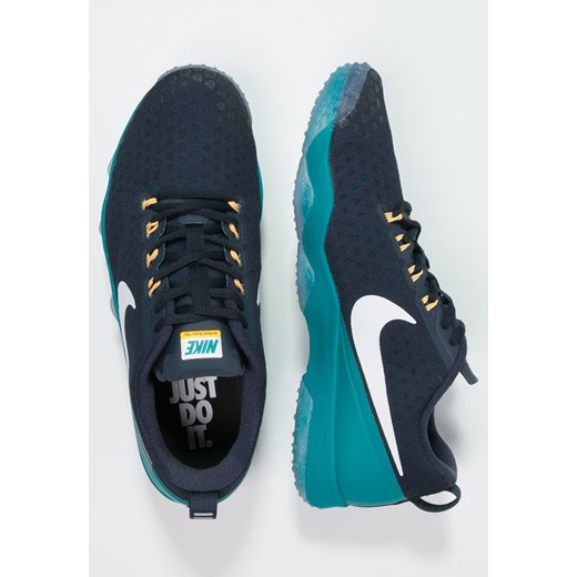 Nike Performance AIR ZOOM HYPERCROSS TRAINER 2 Obuwie treningowe obsidian/white/radiant emerald/laser orange zalando szary fitness