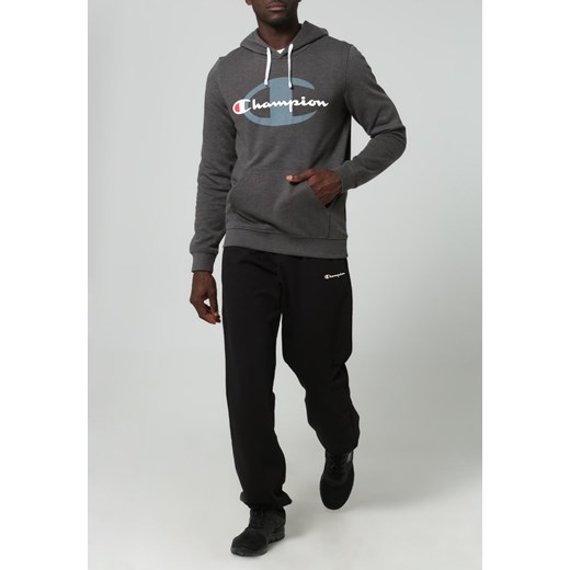 Champion Bluza z kapturem dark grey zalando czarny Bluzy męskie z kapturem