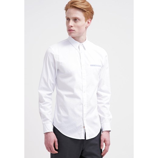 Burton Menswear London Koszula white zalando bialy bez wzorów/nadruków