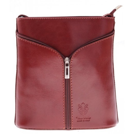 Listonoszka Skórzana Made in Italy Genuine Leather brązowa torbs-pl brazowy 