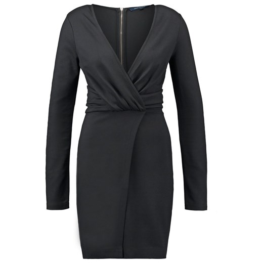 French Connection VALENTINE Sukienka z dżerseju black zalando czarny bez wzorów/nadruków