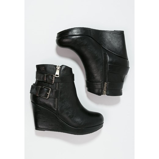 Refresh Ankle boot black zalando czarny bez wzorów/nadruków