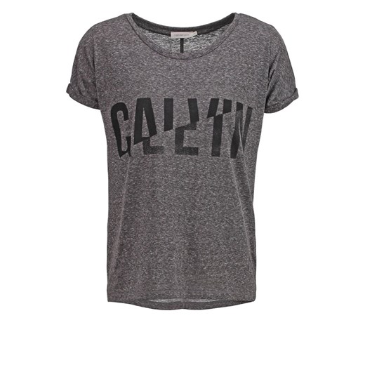 Calvin Klein Jeans TICELL Tshirt z nadrukiem black zalando szary bawełna