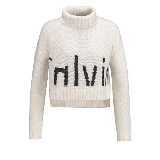 Calvin Klein Jeans CAMILE Sweter white zalando bezowy casual