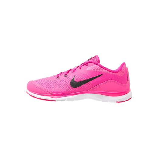 Nike Performance FLEX TRAINER 5 Obuwie treningowe pink pow/anthracite/pink fluo/white zalando rozowy fitness