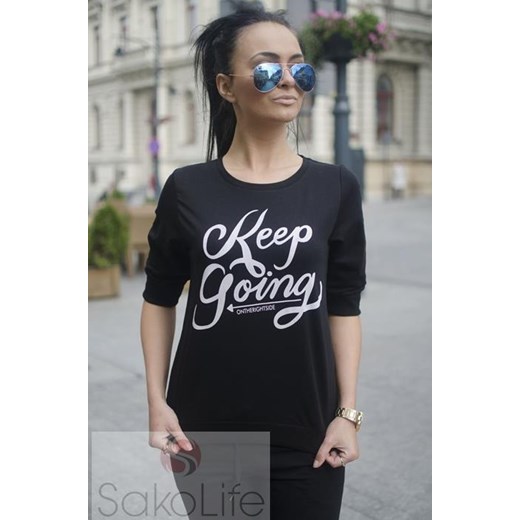 Dres "Keep Going" - czarny sakolife-pl czarny bluza