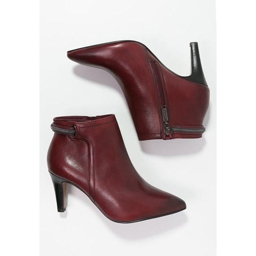 s.Oliver Premium Ankle boot bordeaux zalando czerwony bez wzorów/nadruków