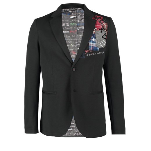Desigual RICARDO Marynarka negro zalando czarny abstrakcyjne wzory