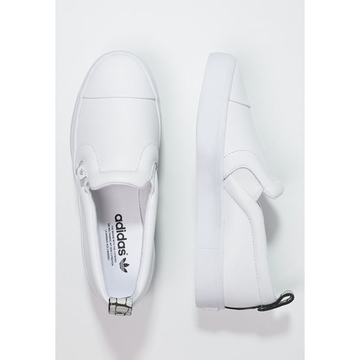 adidas Originals HONEY 2.0 Półbuty wsuwane white/core black zalando szary bez wzorów/nadruków