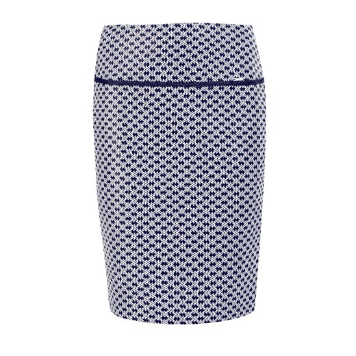 Wizytowa spódnica w pepitkę e-monnari niebieski elegancki