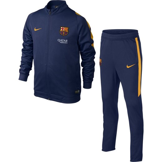 Dres reprezentacyjny Nike FC Barcelona Revolution Sideline Woven Junior 686637-424 hurtowniasportowa-net granatowy dresówka
