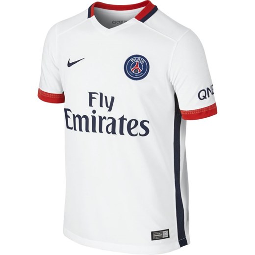 Koszulka piłkarska Nike PSG Paris Saint-Germain Stadium Away Junior 659094-106 hurtowniasportowa-net bialy duży