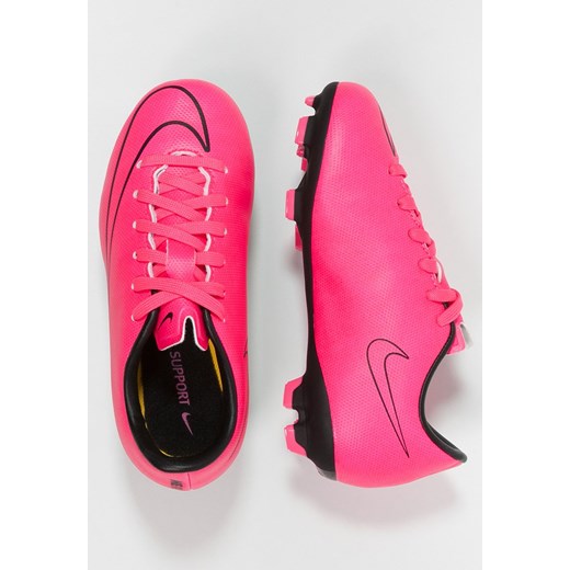 Nike Performance MERCURIAL VICTORY V FG Korki Lanki hyper pink/black zalando rozowy ocieplane