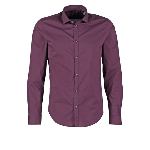 Esprit Collection EXTRA SLIM FIT Koszula bordeaux red zalando fioletowy abstrakcyjne wzory