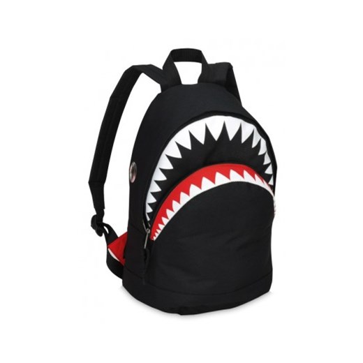 Plecak w kształcie rekina czarny niemieckiej marki FABRIZIO selito-pl czarny z kieszeniami