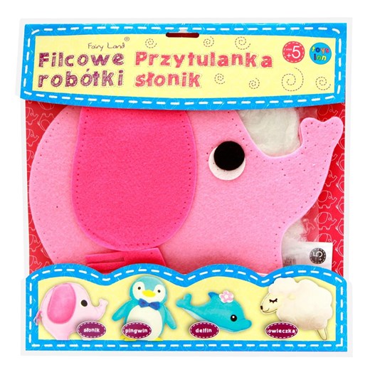 Filcowe Robótki, zestaw kreatywny przytulanka Słoń - Odzież dziecięca w promocji 3za2! empik rozowy 