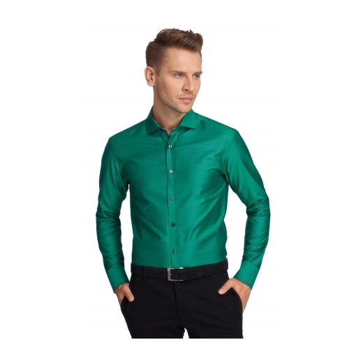 Zielona koszula męska Lambert wolczanka niebieski koszule