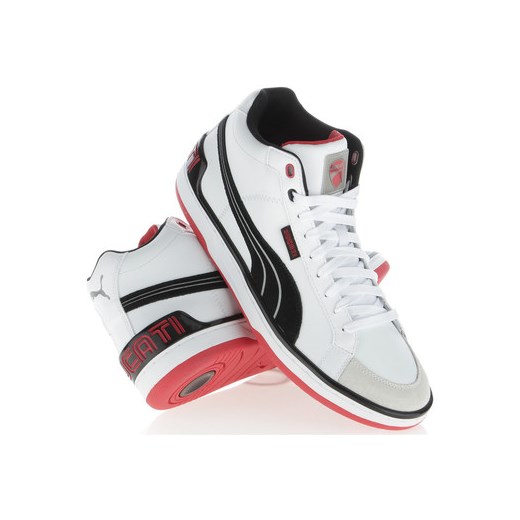 Puma Buty Evo Ducati Mid White-Black-Duc 303927-02 Puma spartoo szary casual