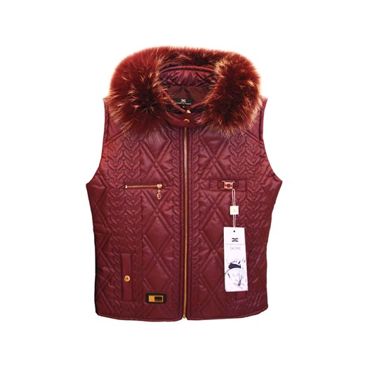 Bezrękawnik Elisabetta Franchi annopolis-boutique czerwony elegancki