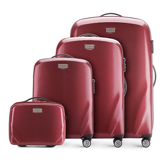 56-3-57Z-35 Komplet walizek na kółkach wittchen czerwony na kółkach
