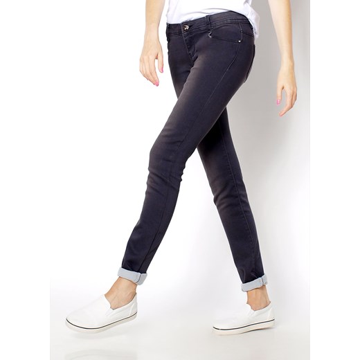 Klasyczne jeansowe rurki zoio-pl czarny casual