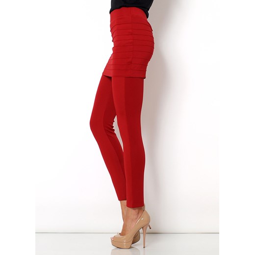Spodnie spódnica zoio-pl czerwony elastan