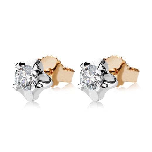Amore - kolczyki z diamentami yes bezowy diament