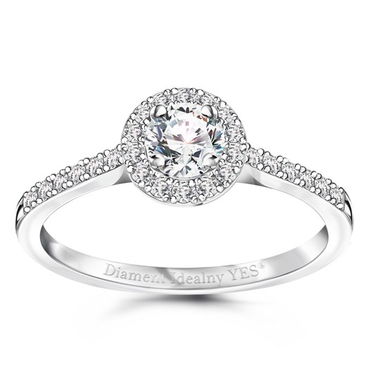 Metropolitan - pierścionek z diamentami yes bialy diament