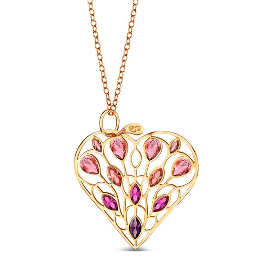Pavoni Hearts - srebrna zawieszka yes bezowy abstrakcyjne wzory