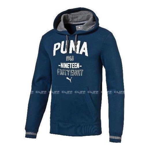 BLUZA PUMA STYLE ATHL HOODED SWEAT FL cliffsport-pl granatowy Bluzy męskie z kapturem